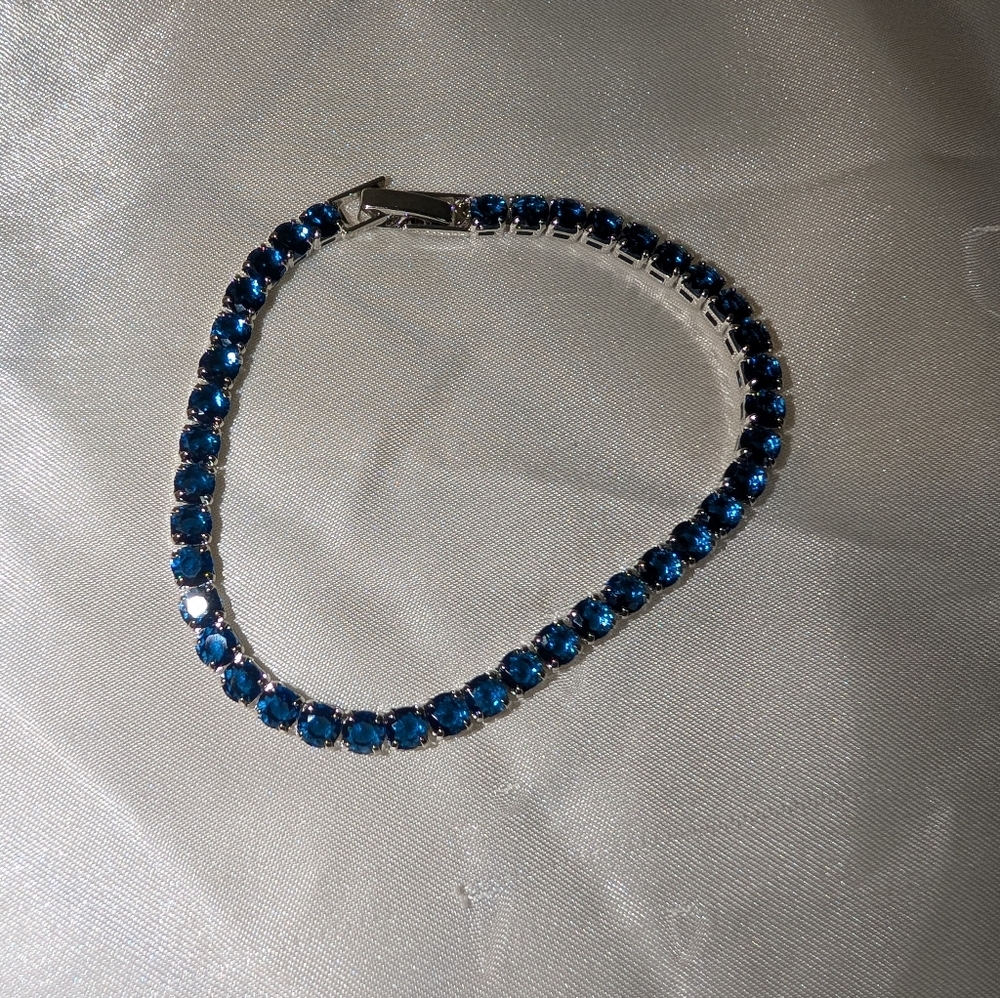 Blue Gemstone Bracelet-  Costume jewelry